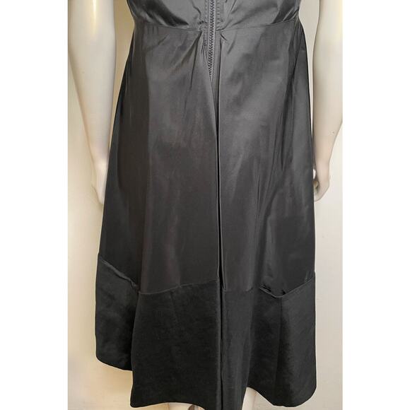 Shamask Black Silk Linen Dress 10 12 14 NWT $1600 Evening - Picture 9 of 16